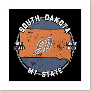 South Dakota My State Patriot State Tourist Gift Posters and Art